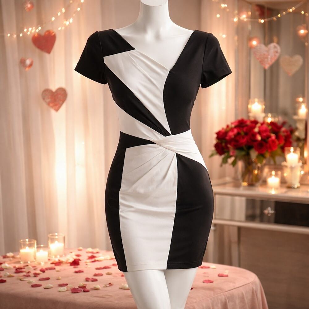 Vintage Karen Millen Sexy Luxurious Designer Feminine Classy Mini Dress Sise S
